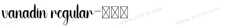 vanadin regular字体转换
